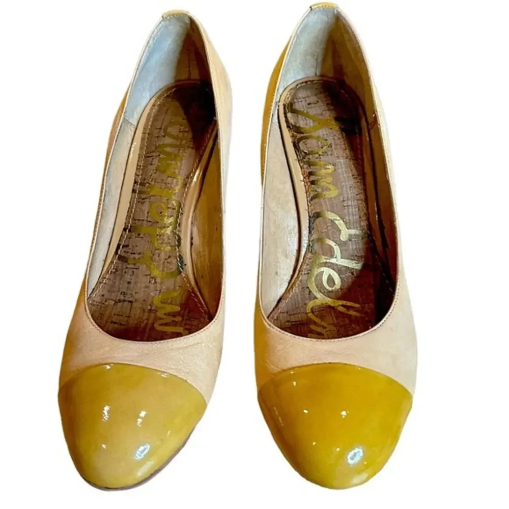 Sam Edelman wedge leather espadrilles mixed patent and smooth size‎ 7.5 ru 37.5 - Picture 3 of 9